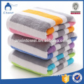 100%Cotton Solid Color Plain Towel Beach Blue Stripe Towel